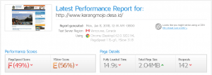 kecepatan website karangmojo