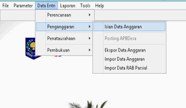 Isian Data Anggaran