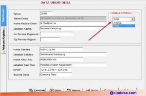 Perubahan APBDes Siskeudes