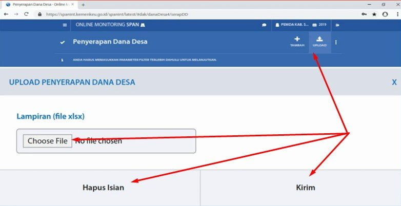 upload output dana desa omspan