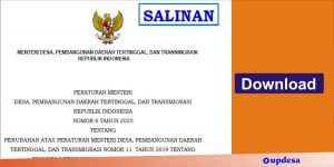 permendesa pdtt no 6 tahun 2020