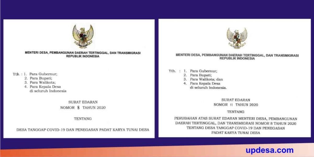surat edaran menteri desa