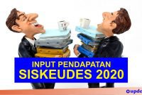 input pendapatan pada aplikasi siskeudes