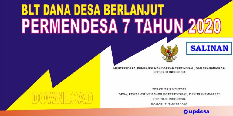 Permendesa PDTT Nomor 7 Tahun 2020
