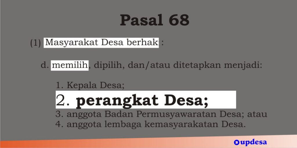 memilih perangkat desa