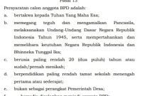 syarat menjadi anggota bpd