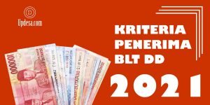 Kriteria penerima BLT DD Tahun 2021