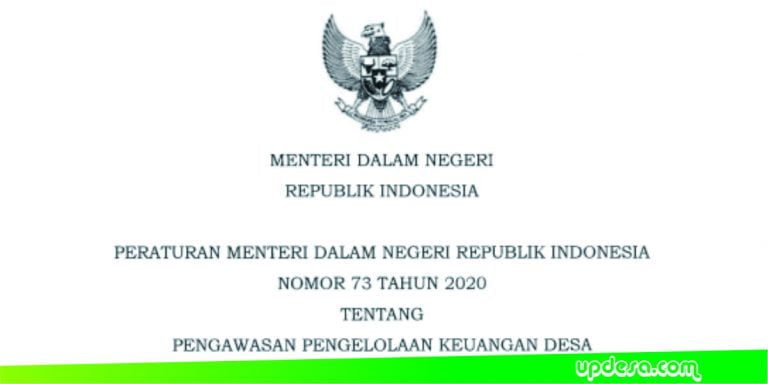 Permendagri Nomor 73 Tahun 2020