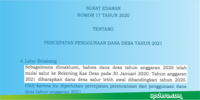 dana desa 2021 disalurkan