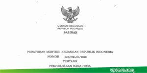 permenkeu 222 tahun 2020