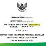Perkades BLT Dana Desa Tahun 2021