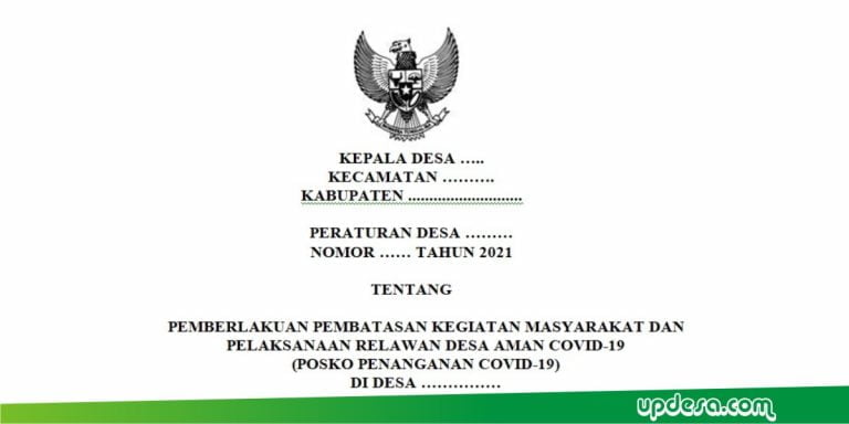 Perdes Posko Desa