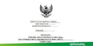 SK Tim Relawan Pendata SDGs Desa