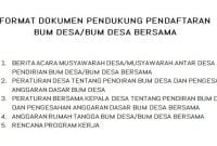 Format Pendukung BUMDes