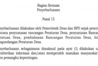 Siapa yang Menyampaikan Hasil Peraturan Desa
