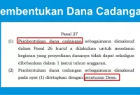 dana cadangan desa