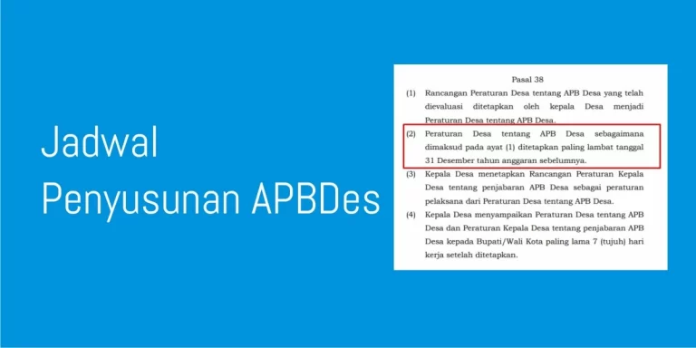 jadwal penyusunan APBDes 2022