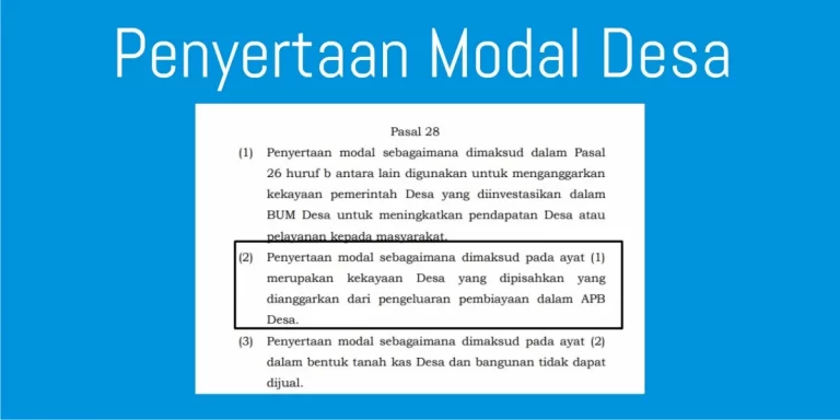 penyertaan modal desa