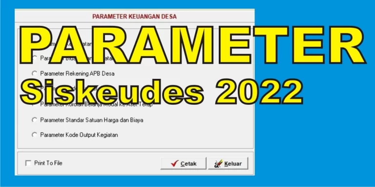 Parameter Siskeudes 2022