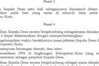 Berapa Tahun Sekali Pemilihan Kepala Desa