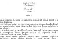 Persiapan Pemilihan Kepala Desa