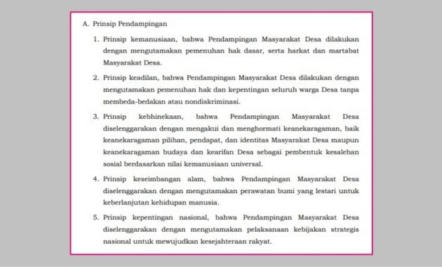 Prinsip Pendamping Masyarakat Desa