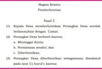 tata cara pemberhentian perangkat desa tata cara pemberhentian perangkat desa
