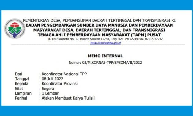 Karya Tulis Pendamping Desa