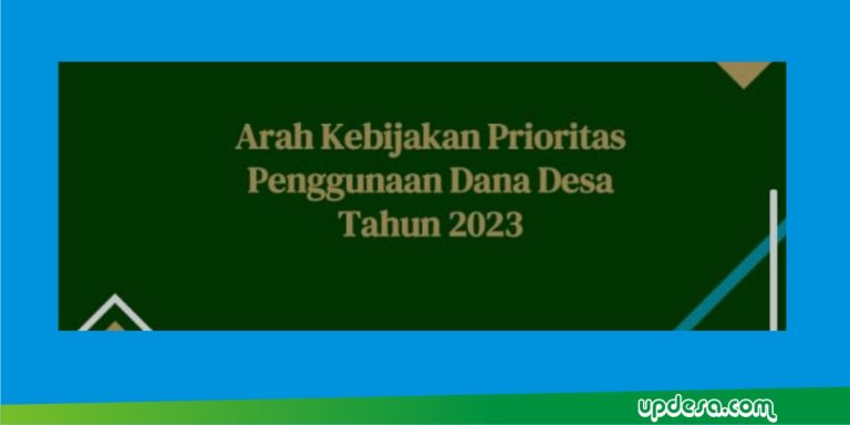 Arah Kebijakan Prioritas Penggunaan Dana Desa 2023