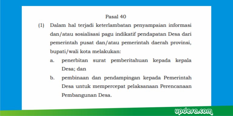 Pagu Indikatif Pendapatan Desa