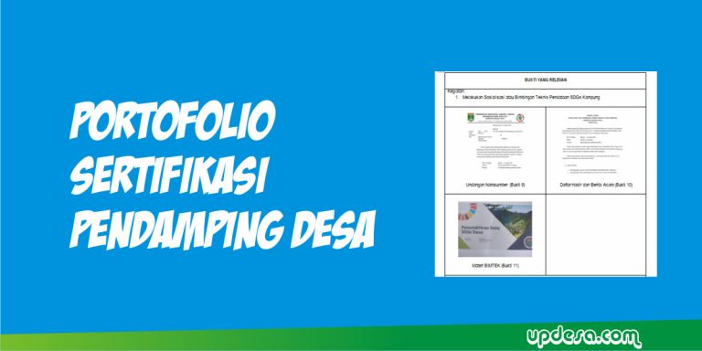 Contoh Portofolio Sertifikasi Pendamping Desa