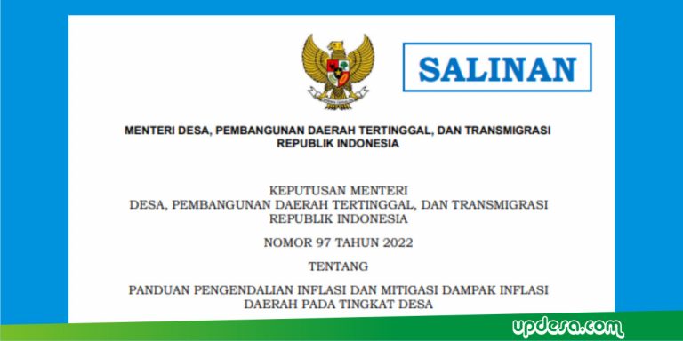 Kepmendesa PDTT Nomor 97 Tahun 2022