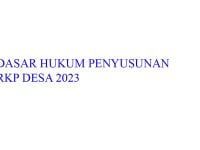 dasar hukum penyusunan rkp desa 2023