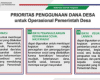 3% dana operasional pemerintah desa