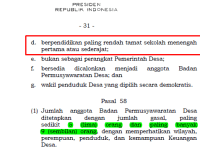 Calon BPD minimal pendidikan