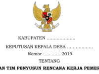 SK Tim Penyusun RKP Desa Tahun 2023