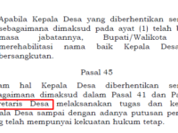 Siapa Melaksanakan Tugas Kepala Desa saat Diberhentikan Sementara