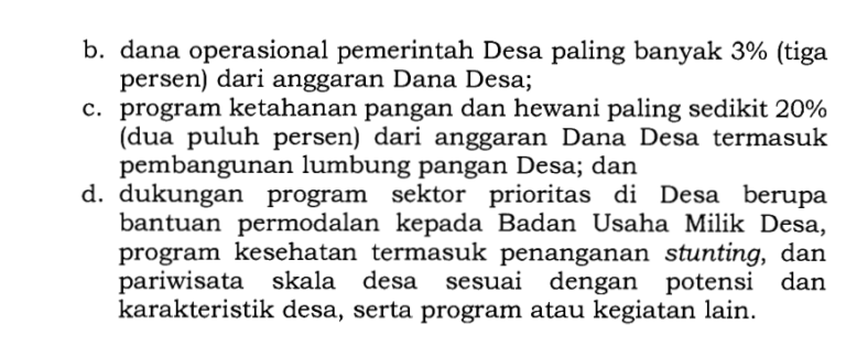 Berapa Persen Ketahanan Pangan Dana Desa 2023