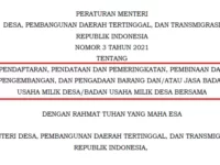 Peraturan Kemendes tentang BUMDes