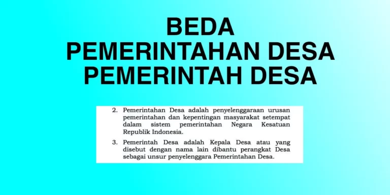 Beda Pemerintahan desa dan pemerintah-desa