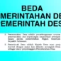 Beda Pemerintahan desa dan pemerintah-desa