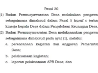 Sebatas Apakah Pengawas BPD kepada Pemerintah Desa