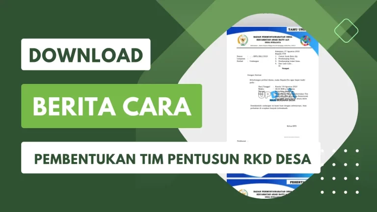Berita Acara Pembentukan Tim Penyusun RKP Desa