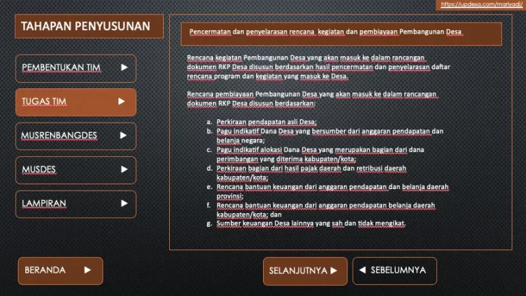 Pencermatan dan Penyelarasan Rencana Kegiatan dan Pembiayaan Pembangunan Desa