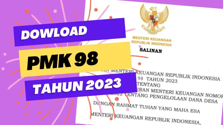 Peraturan Menteri Keuangan Republik Indonesia Nomor 98 Tahun 2023