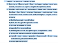 Risalah Musyawarah Desa