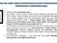 Penggunaan Dana Operasional Pemerintah Desa