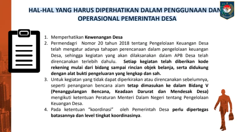 Penggunaan Dana Operasional Pemerintah Desa