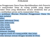 Sarana Publikasi Penggunaan Dana Desa
