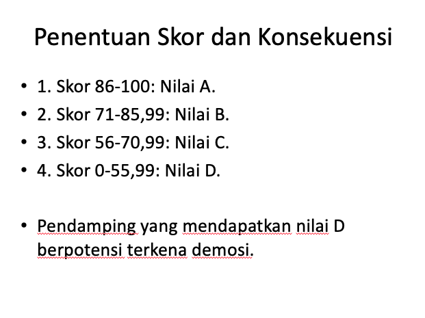 Penentuan Nilai Evkin Pendamping Desa